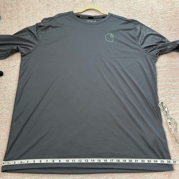 Carhartt Men's Gray Long Sleeve Force Sun Defender Shirt Size 2XL - Picture 7 of 13